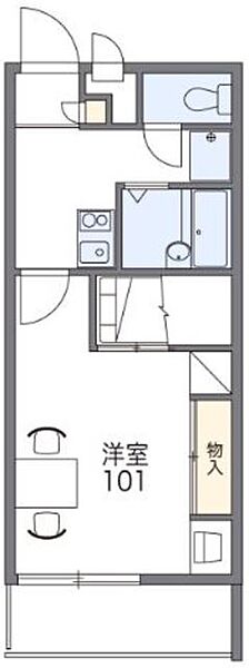 レオパレスクレール勝賀 201｜香川県高松市鬼無町藤井(賃貸アパート1K・1階・23.18㎡)の写真 その2