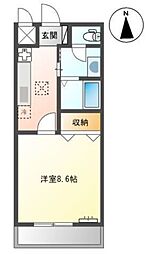 サニーコート 1Kの間取図画像