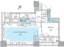 パークアクシス月島マチュアスタイル 1LDKの間取図画像