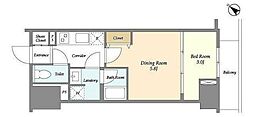COMFORIA要町 1DKの間取図画像