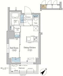 アーバネックス日本橋水天宮前 1DKの間取図画像