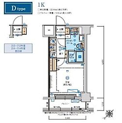 LIVCITY横濱ヒルサイドテラス 1Kの間取図画像