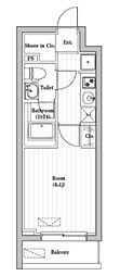 アーバンパーク登戸 1Kの間取図画像