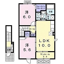 セレーナミミ1 2LDKの間取図画像