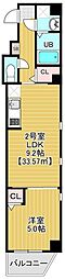 ジニアック アサクサ 502 1LDKの間取図画像