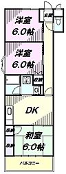 ラフォーレ武蔵野 3DKの間取図画像