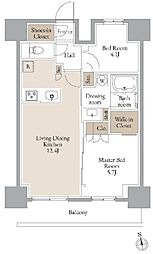 JMF-Residence浅草橋三丁目 2LDKの間取図画像