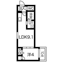 Faseciasalus 1LDKの間取図画像
