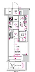 CREST TAPP川崎港町 1Kの間取図画像