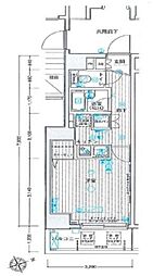 パーク・ウェル浜松町 1Kの間取図画像