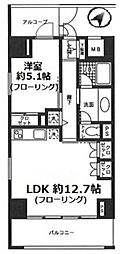 ロジュマン湘南 1LDKの間取図画像