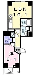 チアーズ千駄木 3階1LDKの間取り