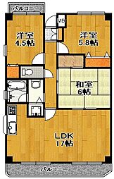ラフィーネ八千代 3LDKの間取図画像