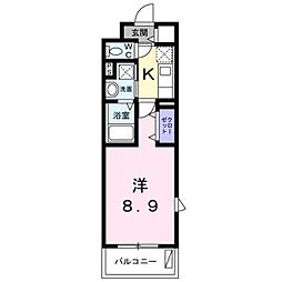 プティメゾン青葉台 1Kの間取図画像
