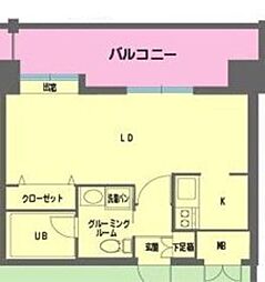レシェンテ・ヴィラ千早 1Kの間取図画像