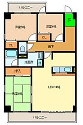 マンションヴィーガ 3LDKの間取図画像