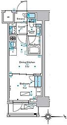 ルフォンプログレ浅草入谷 9階1DKの間取り