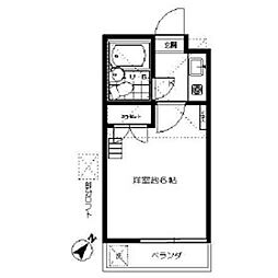 ジュネス稲田堤 1Kの間取図画像