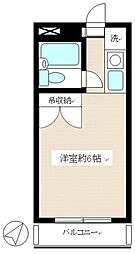 スカイコート向ヶ丘遊園2 ワンルームの間取図画像