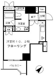 日本橋ヴォアール ワンルームの間取図画像
