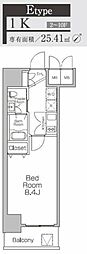 プライムアーバン新百合ケ丘 1Kの間取図画像
