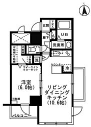 サンパレス新宿 1LDKの間取図画像