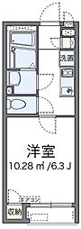 レオネクスト幸良3 1Kの間取図画像