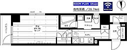 ステージグランデ亀戸アジールコート 1Kの間取図画像