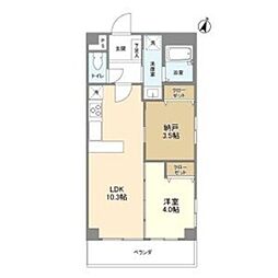 グランジュテ寺畑 1SLDKの間取図画像