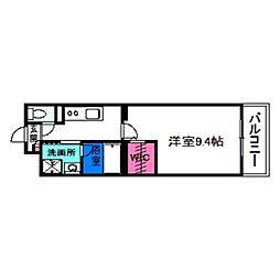 オリエンタルヴィラ 1Kの間取図画像