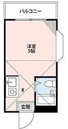 和光ハイツ 1Kの間取図画像