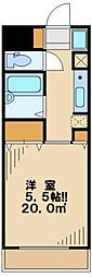 ジュネス桜ヶ丘 1Kの間取図画像
