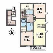 エクセルジェイズ 202 ｜ 福島県福島市南沢又字北川原8-24（賃貸アパート2LDK・2階・66.72㎡） その2