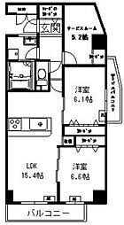 デラーノ 4階2SLDKの間取り
