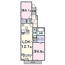 ルーチェ城東 2LDKの間取図画像