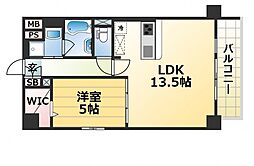 レユシール塚本 1LDKの間取図画像