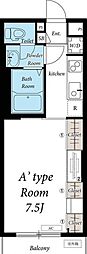 リブリ・上福岡 1Kの間取図画像