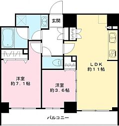 ピーノ京都西大路 2LDKの間取図画像