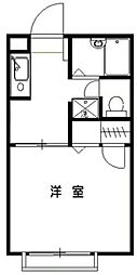 エルム篠原 1Kの間取図画像