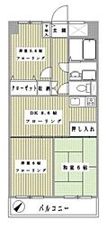 クレール橋本 3DKの間取図画像