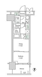 ブルックサイドレジデンス木場 2Kの間取図画像