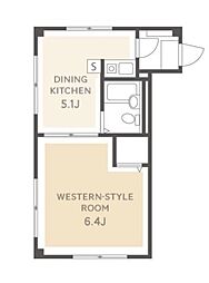 上落合ビル 1DKの間取図画像