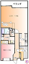 コア・スターレ西大井 1SLDKの間取図画像