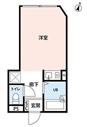 Reberty北千住 ワンルームの間取図画像