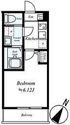 小田急小田原線 相武台前駅 徒歩10分の賃貸アパート 2階1Kの間取り