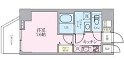 Adachi Liner Toneri Residence 7階1Kの間取り