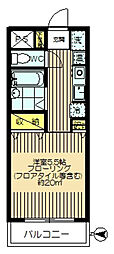 ジュネス桜ヶ丘 1Kの間取図画像