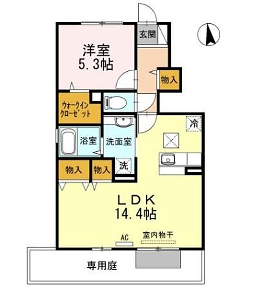 プラティーク　ハバラ ｜香川県高松市国分寺町国分(賃貸アパート1LDK・1階・49.44㎡)の写真 その2