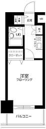 クレアシオン浅草 1Kの間取図画像