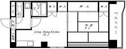 シオミプラザシックス 1LDKの間取図画像